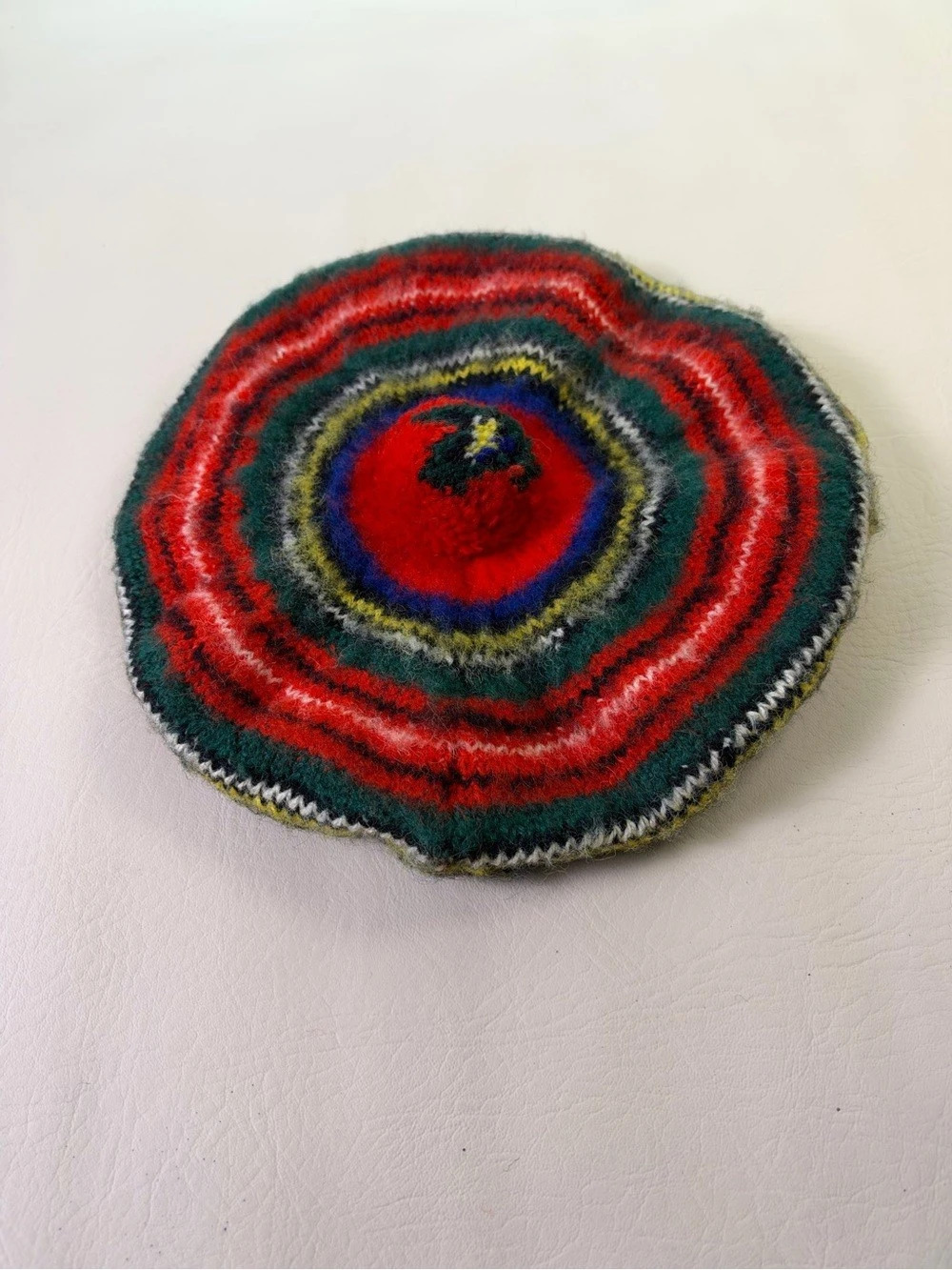 Multicolor Geometric Knit Hat